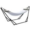 Hammock Stand Incl. Hammock Frame for Hammock, 263 Cm X 89 Cm X 100 Cm, Black + White
