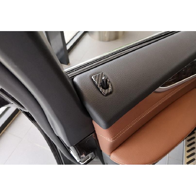 For BMW X5 X6 F15 2014-2018 ABS Carbon Fiber Inner Door Lock Down Bolt Ring Trim