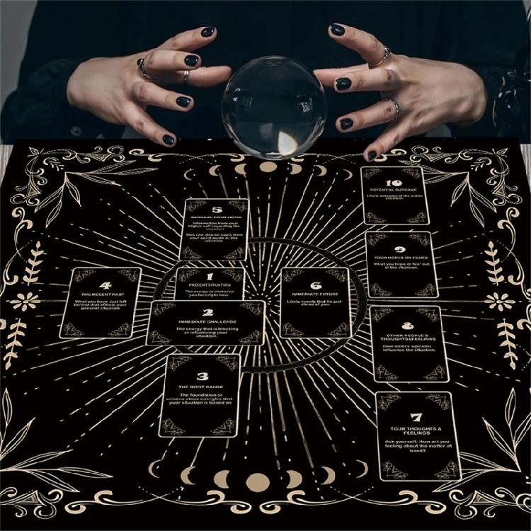Reading Card Astrologys Tablecloth Altars Cloth Square Divinations Cards Table Cloth Witchcrafts Deck Cloth Enduring