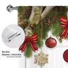 Holiday Decorative Door Curtain Polyester Material Design Christmas Ball Tree Branch Decoration Suitable Living Room Bedroom Parties Window Home