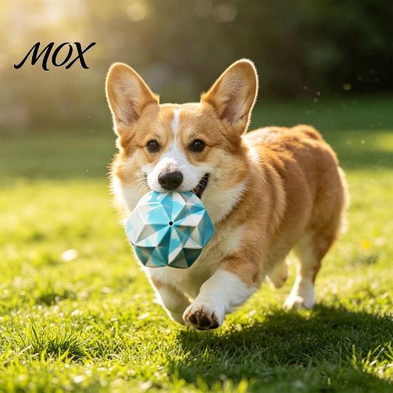 Non-Toxic Dog Balls for Boredom Geometric Ball Toy, Indestructible Chew Multi-faceted Teeth Durable Toys Destructive Chewers Cleaning Interactive