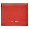 Small Women' Wallet Wings Made of Natural Leather Red