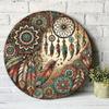 Round Metal Wall Art Mandala Sign 20cm Garden Decor