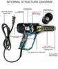 Heat Gun 60-650 Degree Variable Temperature Control Hot Air Gun with LCD Digital Display Overheat Protection for Shrink Tubing
