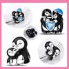 Copper Charms Cute Mushroom Honey Pot Penguin Holds Heart Beads Pendant Fit Original Bracelet Diy Jewelry For Women