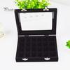 Stylish Holder Case Lightweight Portable Women Mirrow 24 Grids Compact Jewelry for Brooch Display Box