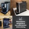 Silicone Mat Under Coffee Machine With Lip Coffee Maker Appliance Automatic Machines Espresso Accessory Black Multifunctional Rubber Base Mat (18.9 X