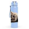 1PC Tiny Kitten Lying Pose 750ml Color Plastic Sports Water Bottle Leakproof Flip Straw Lid Suitable for Sports Office Home Use