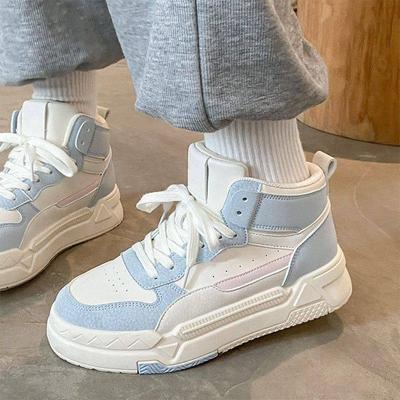 Women's Winter Solid Colour Flat Heel Casual Shoes Student Front Lace Sports Campus Board Shoes