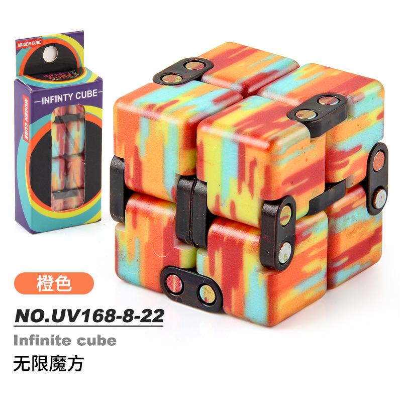 New Strange Decompression Toy Uv Printing Infinite Rubik'S Cube, Decompression Folding Variety Rubik'S Cube Fingertip Rubik'S Cube