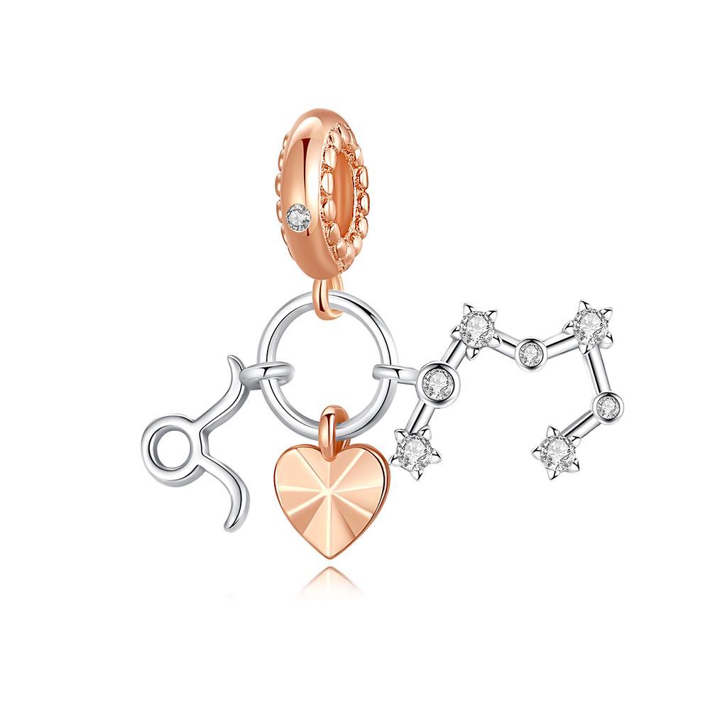 

Ahthen copper Bead Charms Taurus Dangle Charm fit Snake Chain Bracelets Necklaces for Women Jewellery Making High Quality