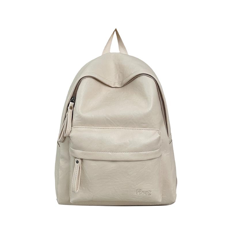 Sac à dos rétro en cuir PU Grande capacité Sac à dos décontracté pour femme avec plusieurs poches Parfait pour le travail quotidien, l'école et le shopping Sans pendentif