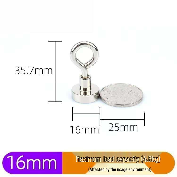 High-Capacity Magnetic Hook with Strong Eye Ring for Outdoor Use