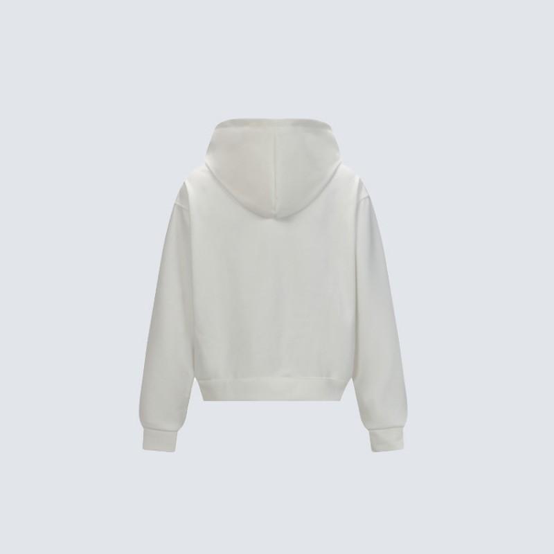 Unisex Oversized Hooded Zip-Up Sweatshirt With Striped Print Casual Streetwear Pullover Fall