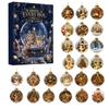 2026 Christmas Countdown Calenda, 24 Acrylic Snow Globe Christmas Tree Ornaments,Holiday Gift for Christmas