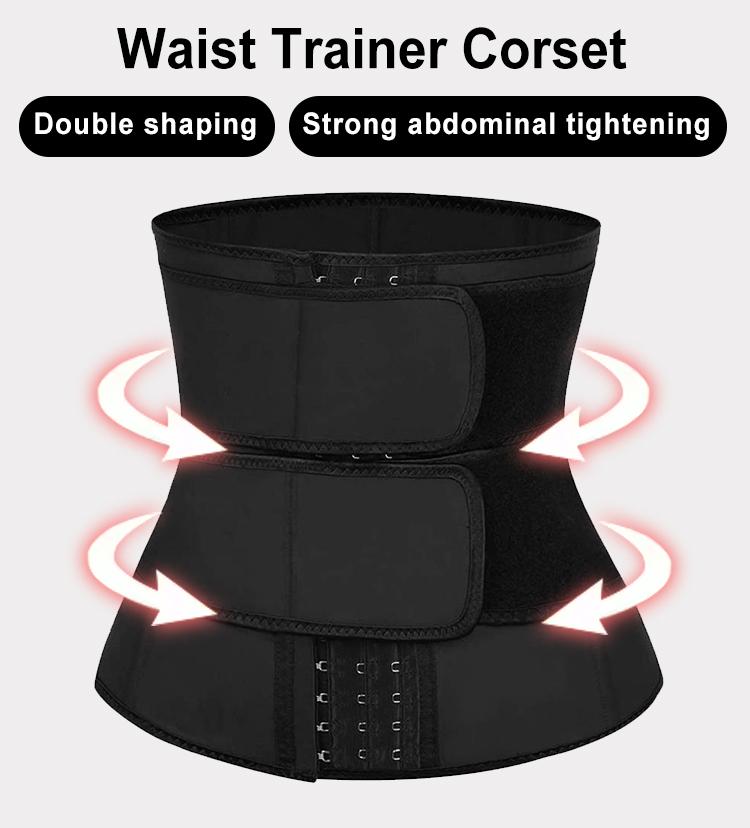 OEM Women's Colombian Fajas Girdles Sauna Sweat Waist Trimmer Tummy Belt Effective Weight Loss Trainer