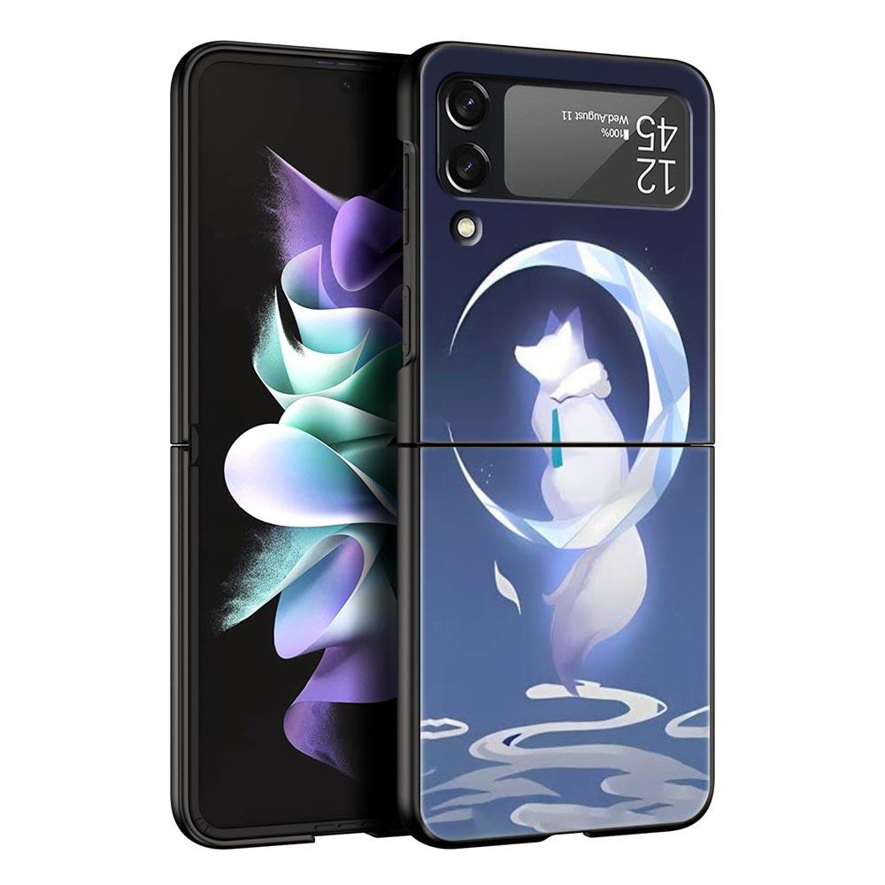 Phone Case For Samsung Galaxy Z Flip 3 4 5 Hard Black Folding PC For Samsung Z Flip3 Cover Honkai Star Rail Game Same Style