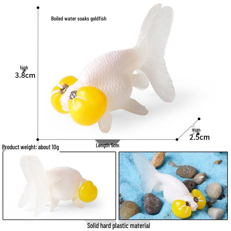 Solid Cross Water Drop Fish Simulation Toy Model - Bobo Sea Creature Ornament