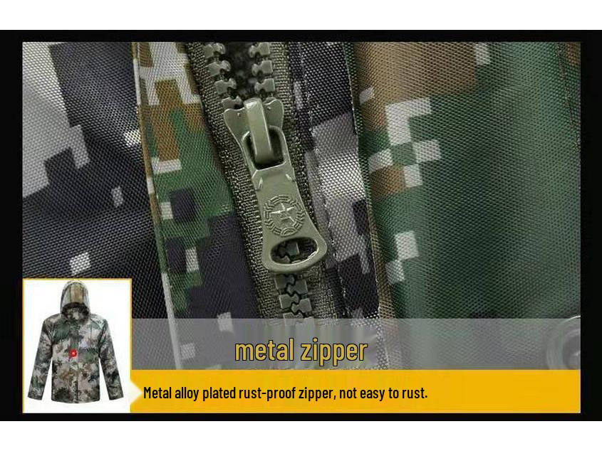 Camouflage Regenmantel- & Hosen-Set für Outdoor-Wandern und Hochwasserschutz