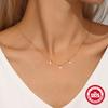 Wind Commuter Simple Wear S925 Sterling Silver Adjustable Geometric Zircon Drape Necklace Clavicle Chain