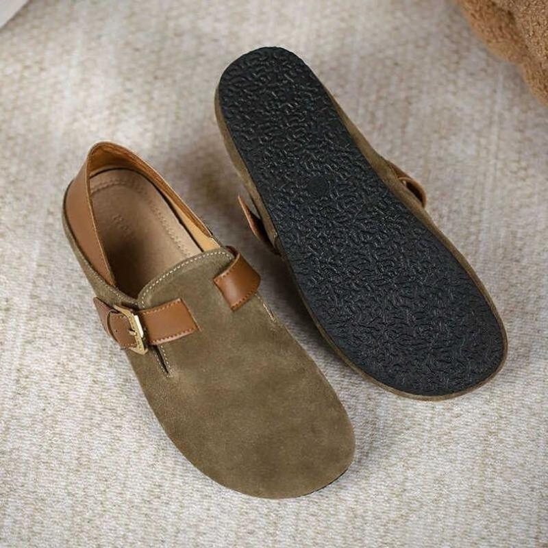 Soft-soled Women's Shoes Spring and Autumn New One-pedal Round Head Versatile Boken Single Shoes Flat Doudou Shoes