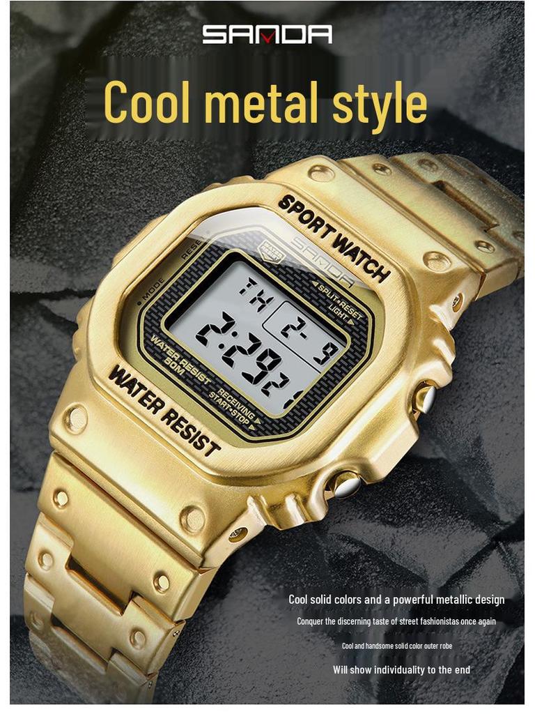 Sanda Classic Waterproof Digital Sport Watch for Men and Women