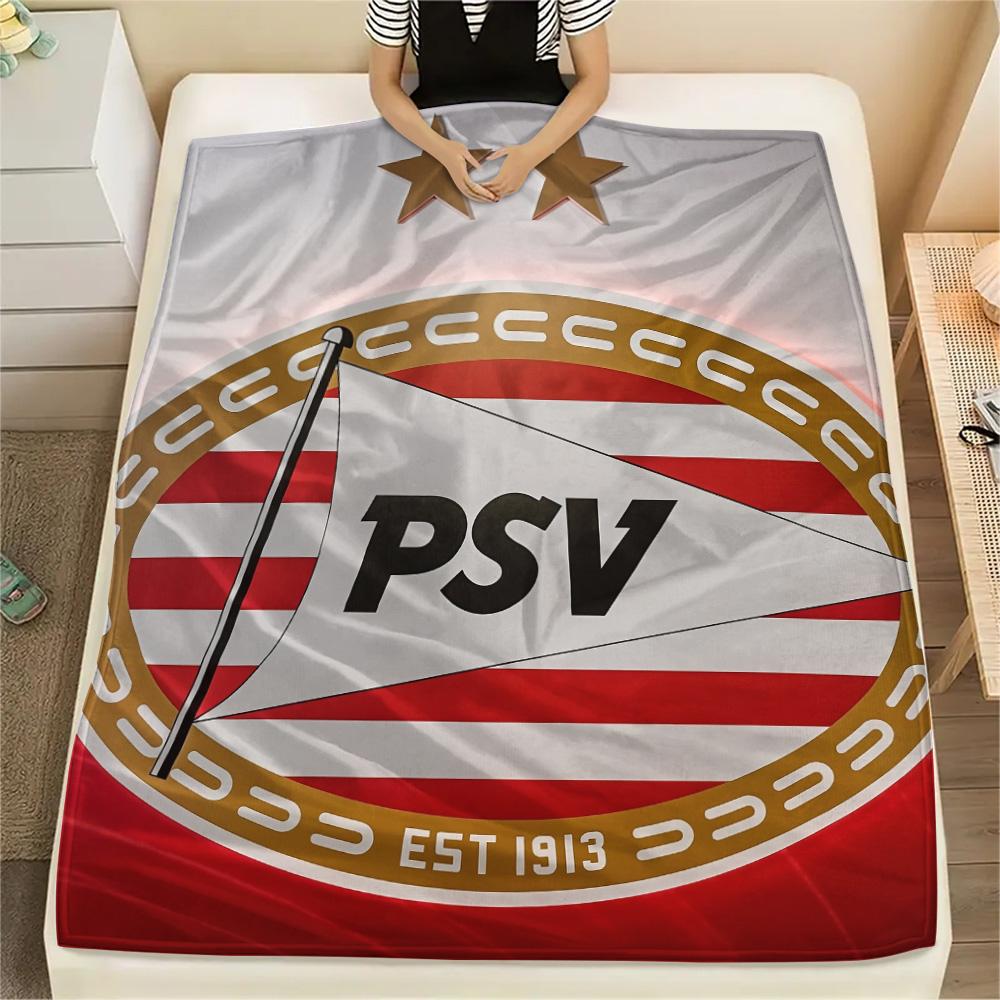 Manta de Franela con Estampado PSV Eindhoven, Alta Calidad, Cómoda para Todas las Estaciones, Decoración del Hogar, Calidez y Confort