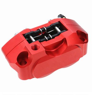 Bremssattel Vorne Hinten Scheibe Hauptzylinder Adapter 4 Kolben 82mm Befestigung Rot
