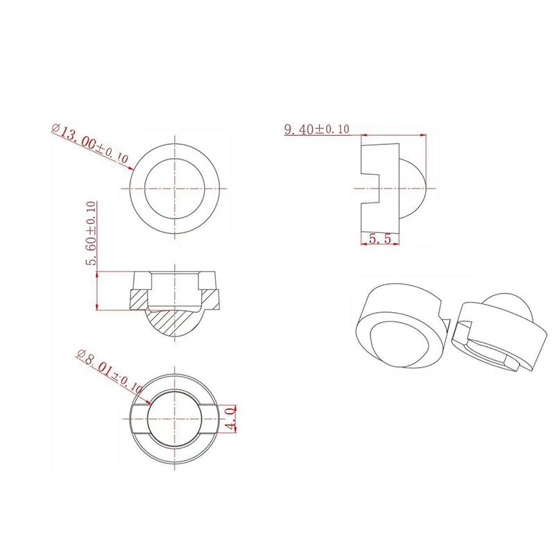 10Pcs 13Mm Led Lens 1W 3W 5W High Power Lights Lense 15 30 45 60 90 100 Degree Pmma Smooth Face For Infrared Monitor Cctv