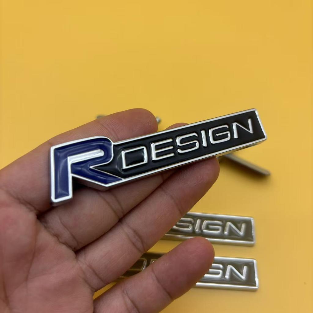 1 Satz Metall R DESIGN Styling Emblem, Auto Frontgrill Dekoration Badge Für V-o-l-vo Zubehör