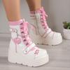 Demonia Platform Boots 2026 New Punk Locomotive Platform Boots Women's European and American Cute Babes Locomotive Boots