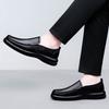 Men Genuine Leather Business Slip On Shoes Office Walking Commuting Travel Smart Casual Comfortable Footwear Sizes 38-46