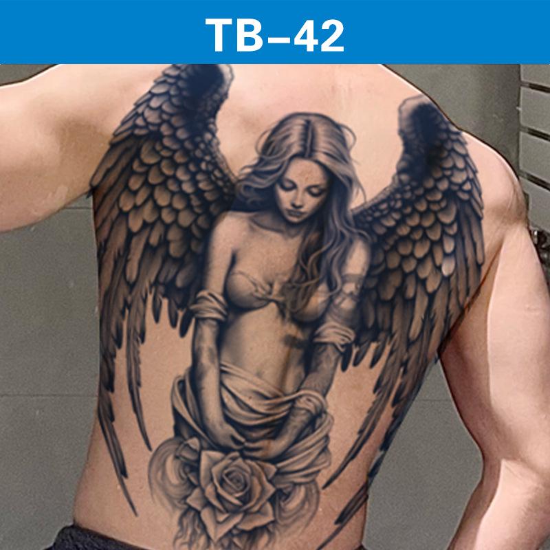 

Водонепроницаемая наклейка тату на спину Hannya Guardian Herbal полуперманентная для мужчин и женщин - Стойкий дизайн с эффектом сока 35x50 cm