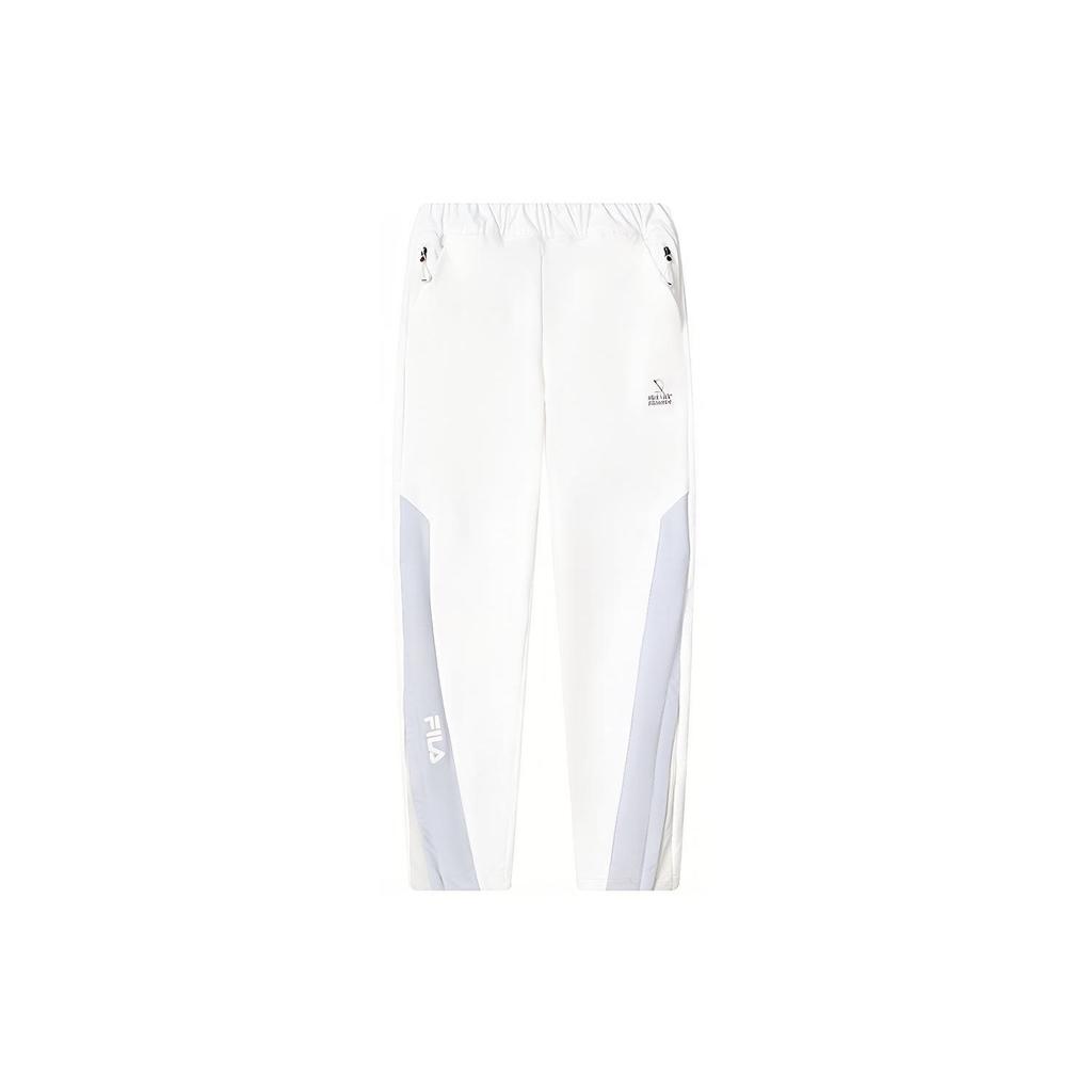 Fila Color Block Simple Loose Woven Casual Pants Women Bottoms Standard-White F11W249804F-WT