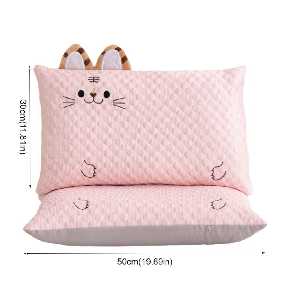 2Pcs Cartoon Pattern Summer Ice Bean Pillowcase Rectangular Pillow Protecter  Dormitory