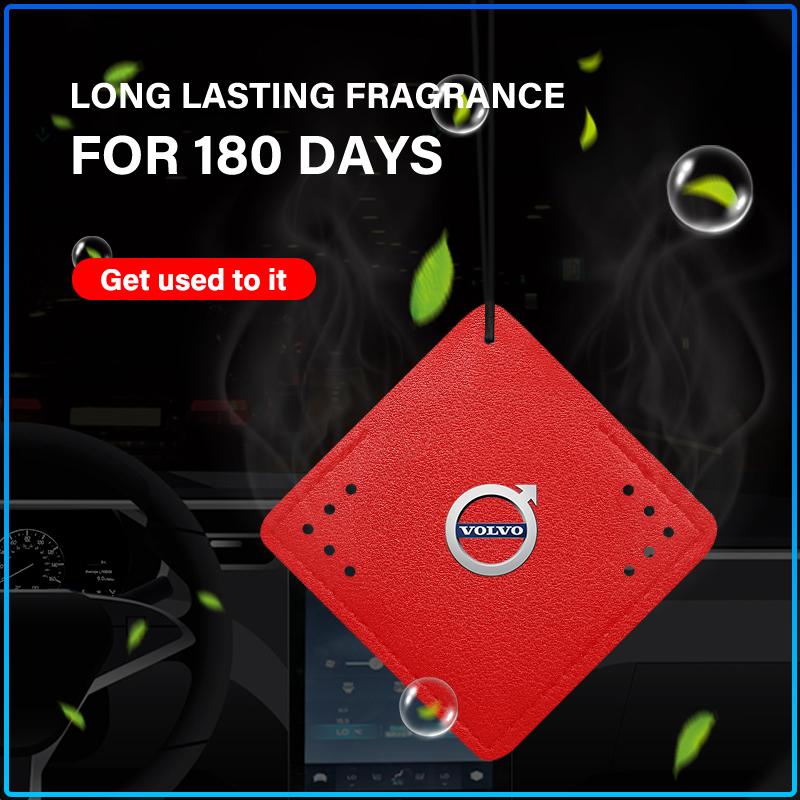 Car Aromatherapy Diffuser Necklace Fresh Air Suede Pendant 6 Scents For Volvo XC90 XC60 XC70 XC40 V90 V60 V40 C70 C30 S80