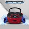 Lecteur CD et Cassette Bluetooth Portable avec Radio