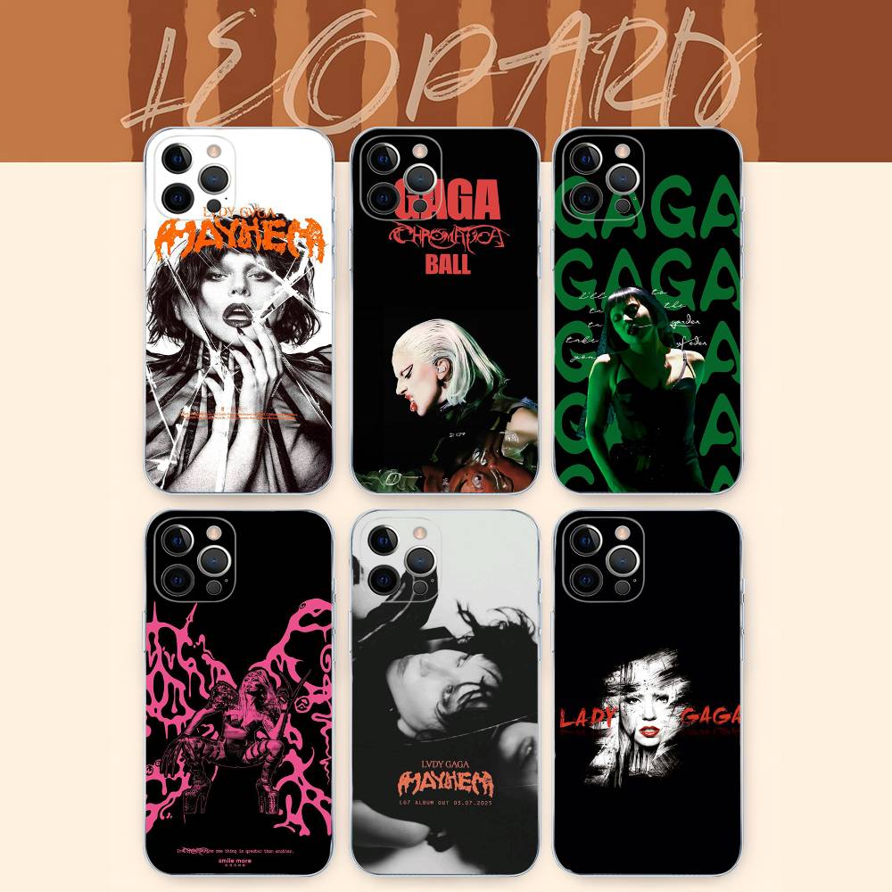 Singer L-Lady G-Gaga For iPhone 17 16 15 14 13 12 Mini 11 Pro Max Transparent Case