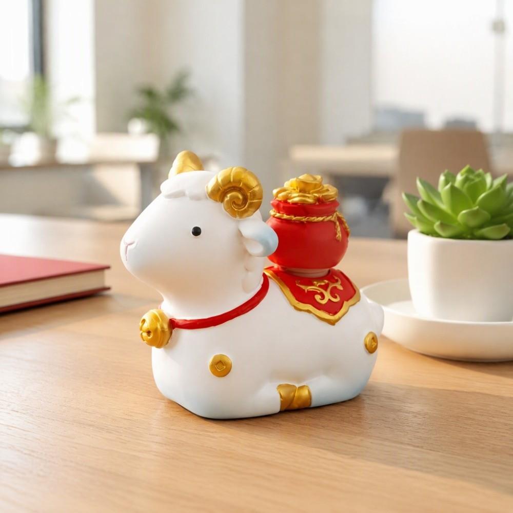 Year of the Sheep Zodiac Sheep Mascot Cute Creative Table Decor Festival Desktop Figurine Tabletop