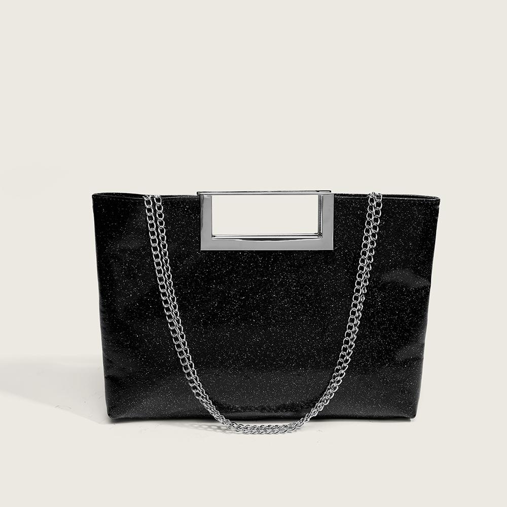 

Сумка Сумка через плечо Женская сумка-тоут Большая вместимость Сумка-тоут Сумка через плечо Женская для поездок на работу Высококлассное чувство роскоши Сумка-цепочка чёрный