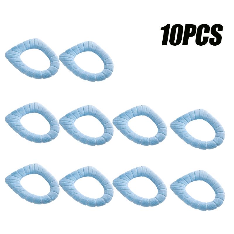 20 pezzi Cuscino per sedile WC per uso domestico Inverno Ispessito Peluche Cuscino per sedile WC Scalda sedile WC Coprisedile per WC