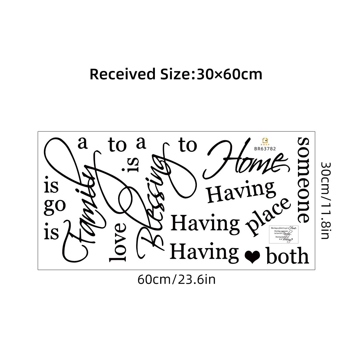 Family English”having-a-place-to-go-is-home“Art Wall Stickers Removable for Children Bedroom Living Room Decoration Wall Decals
