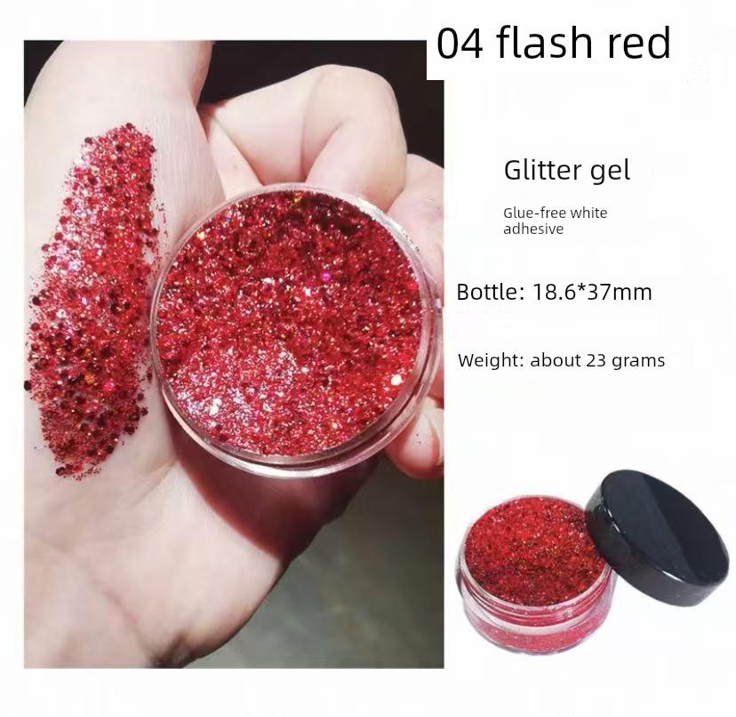 Specialized Makeup for Performances, Stage Makeup, Glitter and Rhinestone Face Gel, Hair and Eye Shadow, Sparkling Hair Glitter