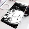 Black and White Anime Girl Table Mat Large Mouse Pad Office Keyboard Edge Locking Desk Mat Gaming Accessories Nonslip Mousepad