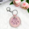 Leather Memorial Keychain & Case for Pet Hair - Photo Pendant Charm for Cats & Dogs