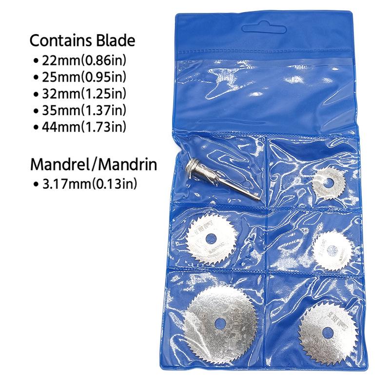 8pc High-Speed Steel Saw Blade Set for Wood, PVC, Plastic Cutting