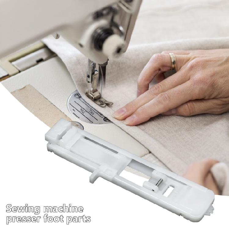 Multifunctional 4423 Buttonhole Foot Suitable for Household Sewing Machines Effortless Operation White Plastic Design