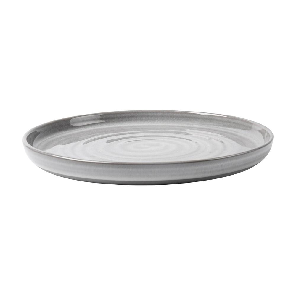 (2 Pack -Collins Grey Stoneware Round Salad Plate