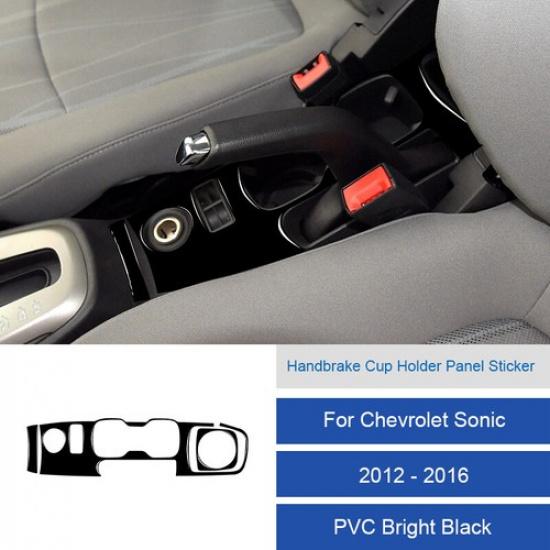 Carbon Fiber Center Handbrake Cup Holder Panel Cover For Chevrolet Sonic 12-16