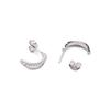 Boucles d'oreilles - LUXENTER - Makon - Argent rhodié - Zircone cubique - Longueur 14 mm